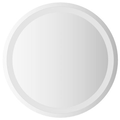 LED Bathroom Mirror Transparent Ø 50 cm Tempered Glass
