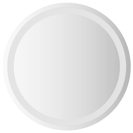 LED Bathroom Mirror Transparent Ø 50 cm Tempered Glass