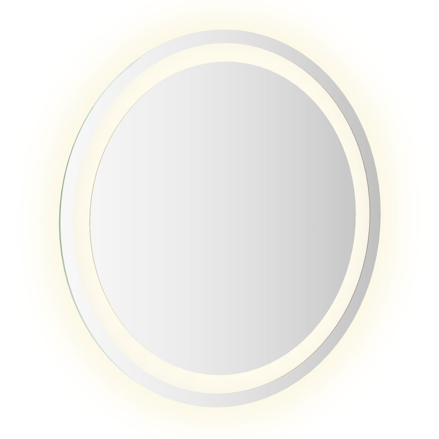 LED Bathroom Mirror Transparent Ø 50 cm Tempered Glass