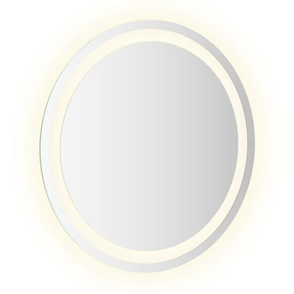 LED Bathroom Mirror Transparent Ø 50 cm Tempered Glass