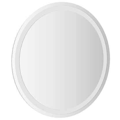 LED Bathroom Mirror Transparent Ø 60 cm Tempered Glass