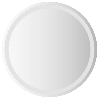 LED Bathroom Mirror Transparent Ø 60 cm Tempered Glass