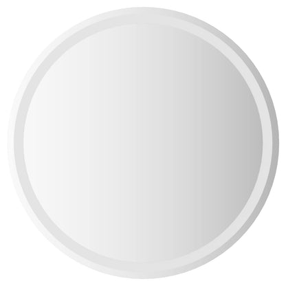 LED Bathroom Mirror Transparent Ø 70 cm Tempered Glass