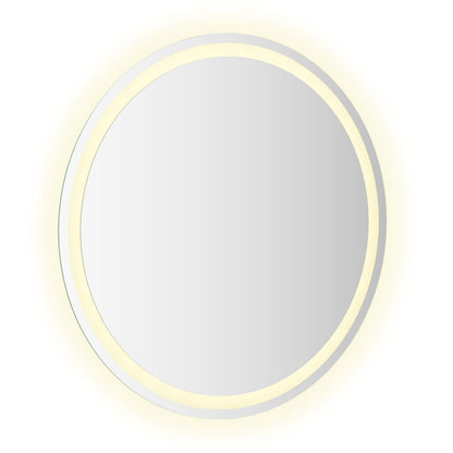 LED Bathroom Mirror Transparent Ø 70 cm Tempered Glass