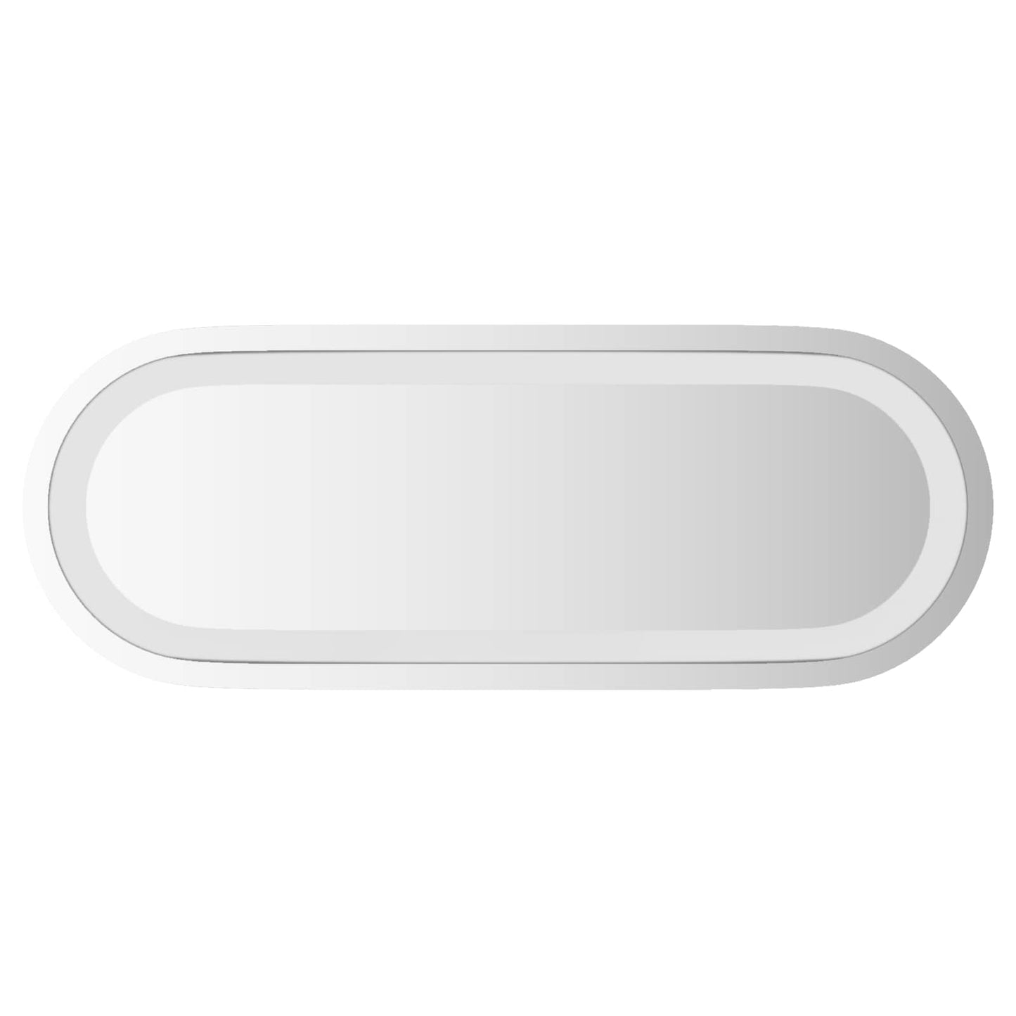LED Bathroom Mirror Transparent 40 x 15 cm Tempered Glass
