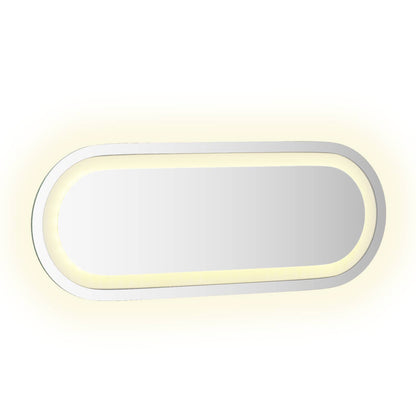 LED Bathroom Mirror Transparent 40 x 15 cm Tempered Glass