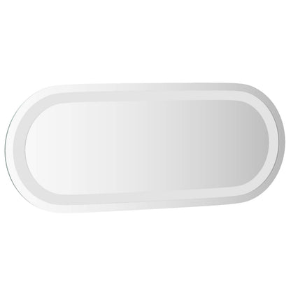 LED Bathroom Mirror Transparent 50 x 20 cm Tempered Glass