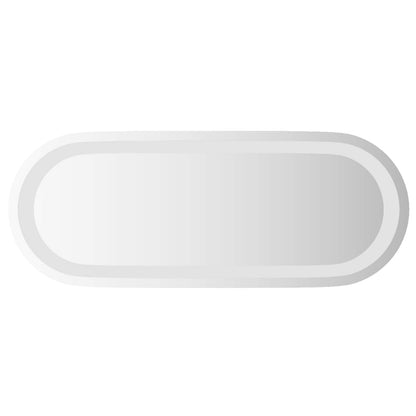 LED Bathroom Mirror Transparent 50 x 20 cm Tempered Glass