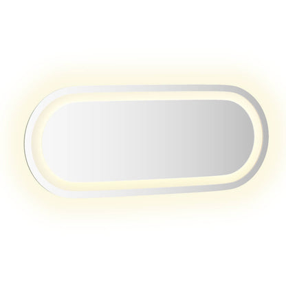 LED Bathroom Mirror Transparent 50 x 20 cm Tempered Glass