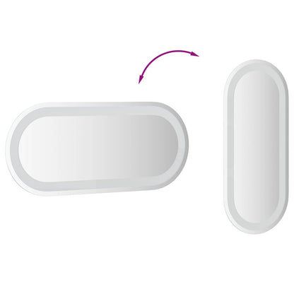 LED Bathroom Mirror Transparent 70 x 30 cm Tempered Glass