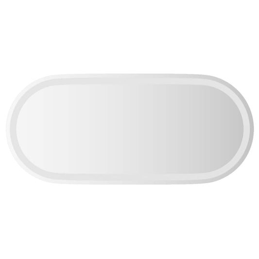 LED Bathroom Mirror Transparent 80 x 35 cm Tempered Glass