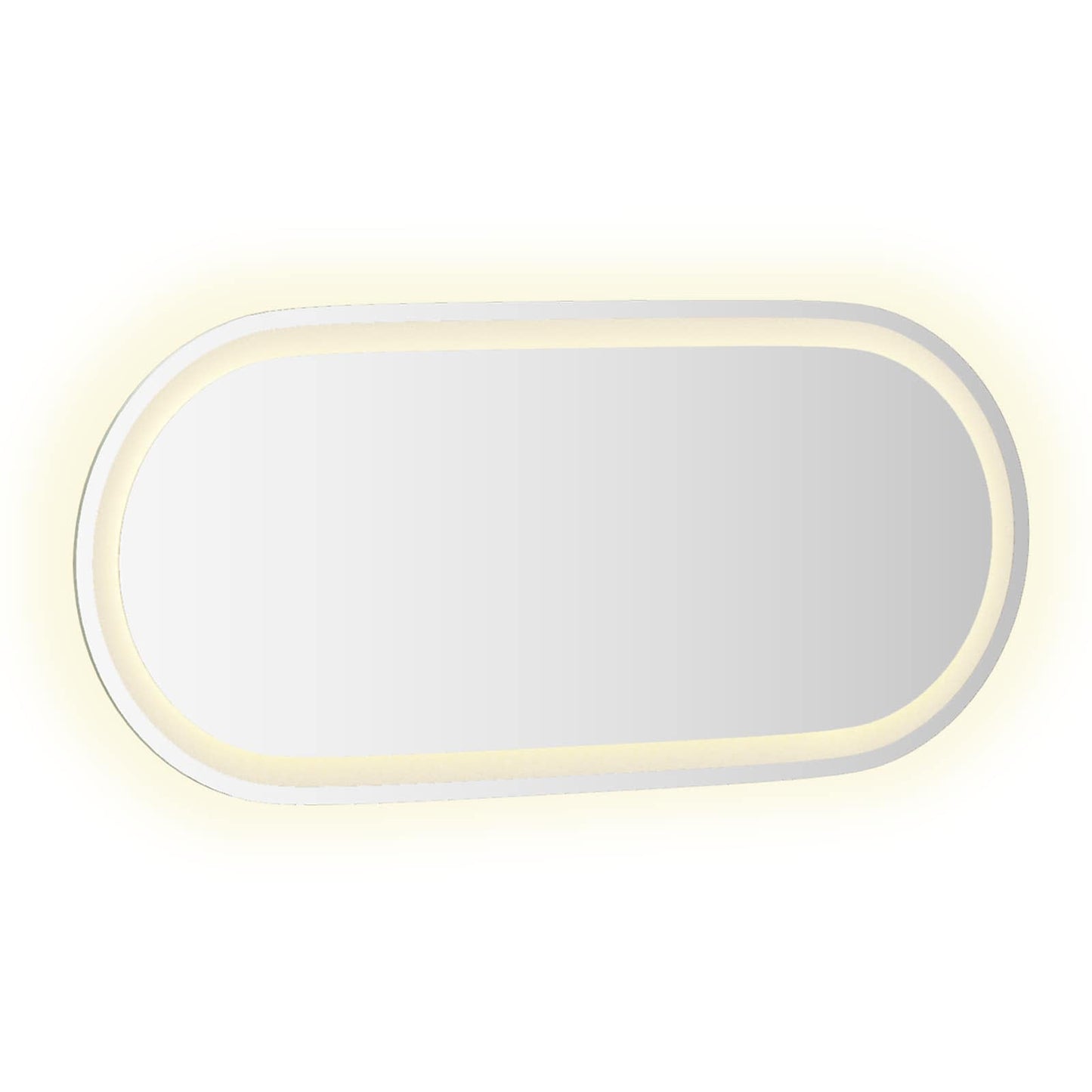 LED Bathroom Mirror Transparent 80 x 35 cm Tempered Glass