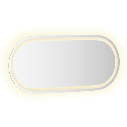 LED Bathroom Mirror Transparent 80 x 35 cm Tempered Glass