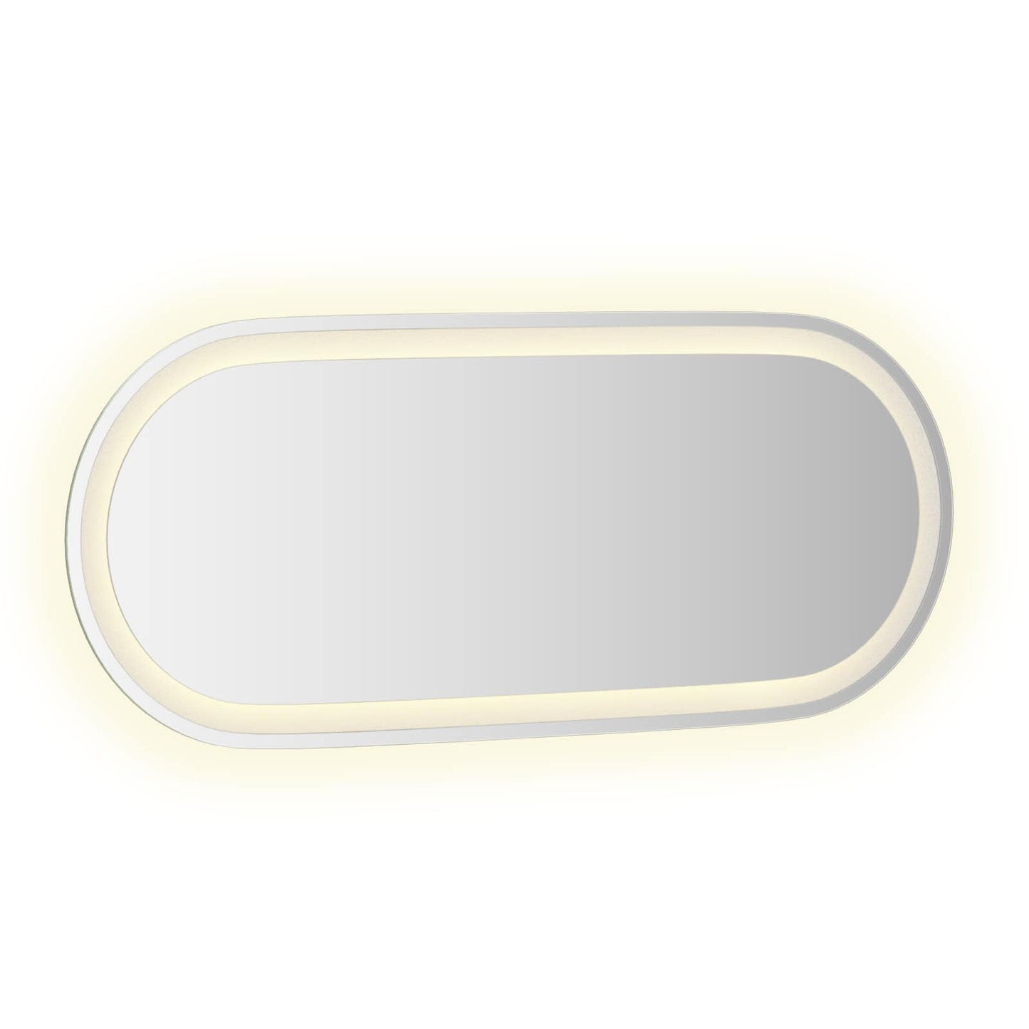 LED Bathroom Mirror Transparent 90 x 40 cm Tempered Glass