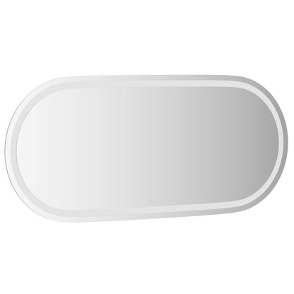 LED Bathroom Mirror Transparent 100 x 45 cm Tempered Glass