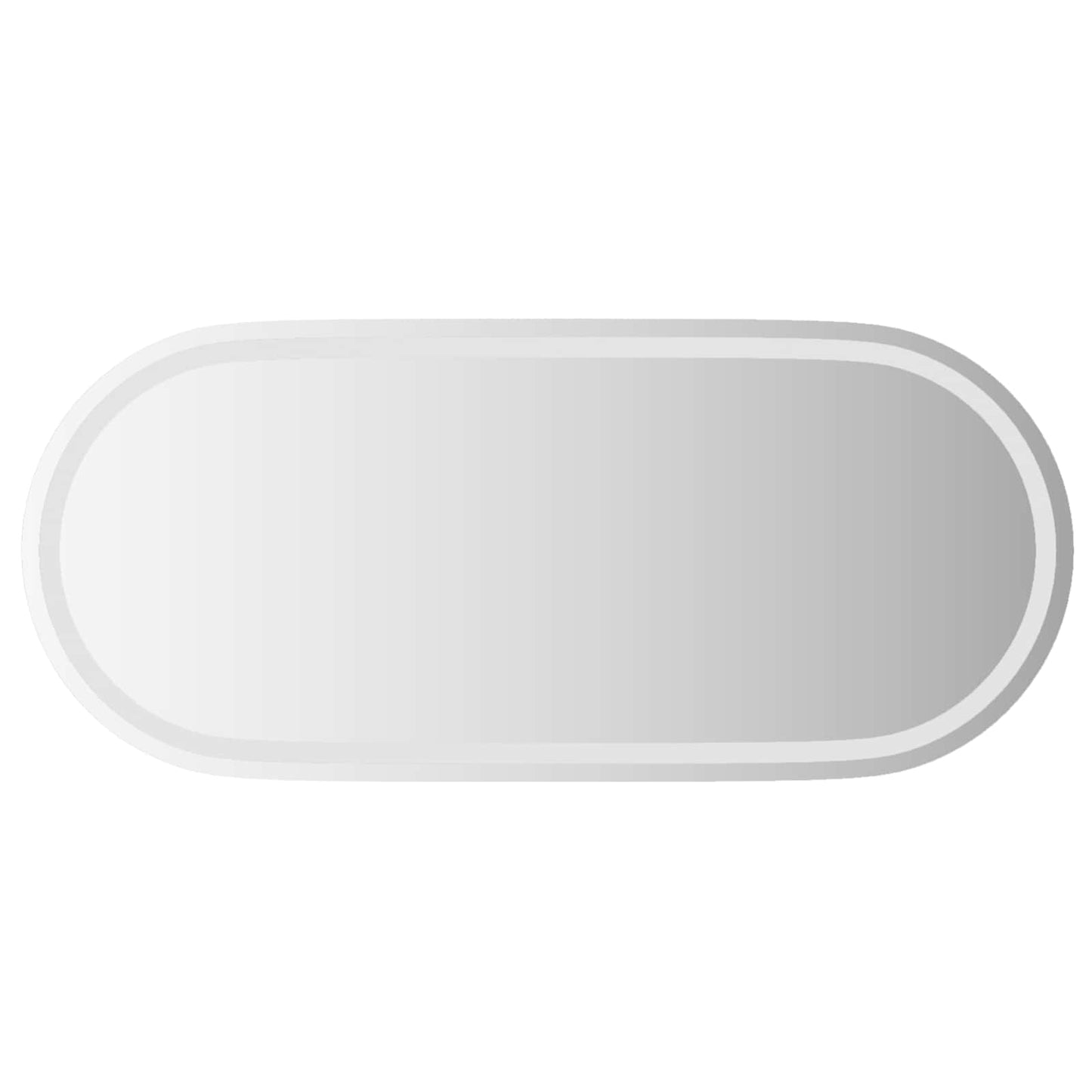 LED Bathroom Mirror Transparent 100 x 45 cm Tempered Glass
