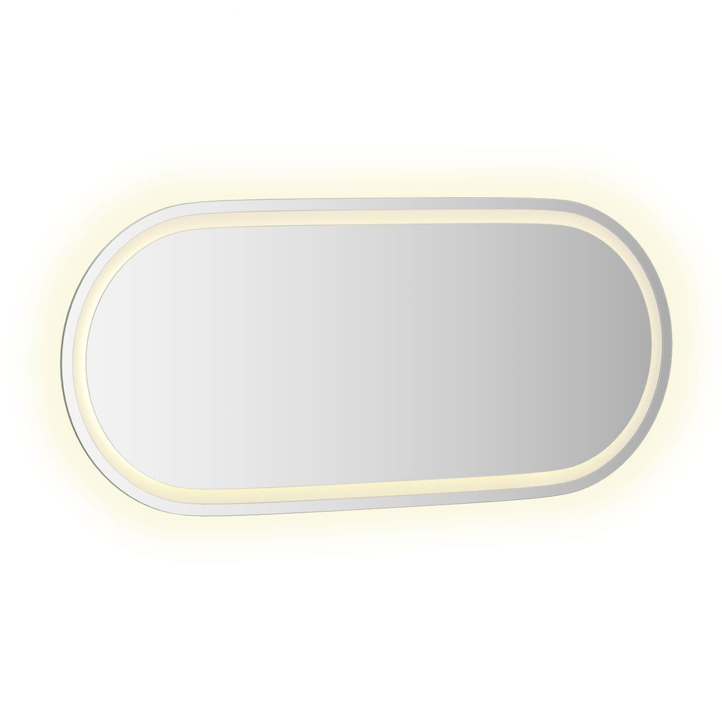 LED Bathroom Mirror Transparent 100 x 45 cm Tempered Glass