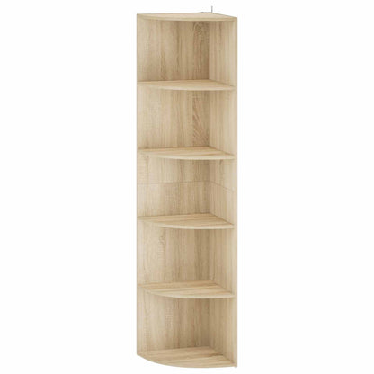 Corner Shelf 5-Tier 41.5 x 41.5 x 178 cm Engineered Wood