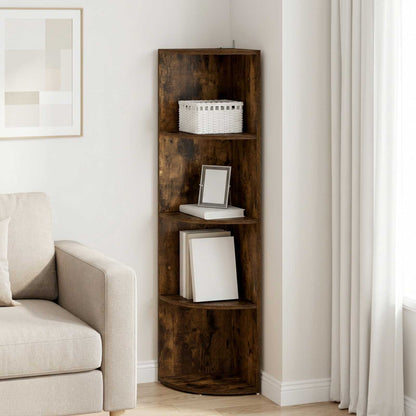 Corner Shelf 4-Tier 41.5 x 41.5 x 143 cm Engineered Wood