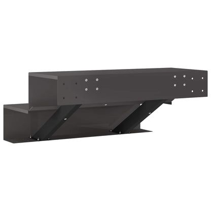 2-Step Garden Stairs 80.5 x 56.5 x 34 cm Steel Black