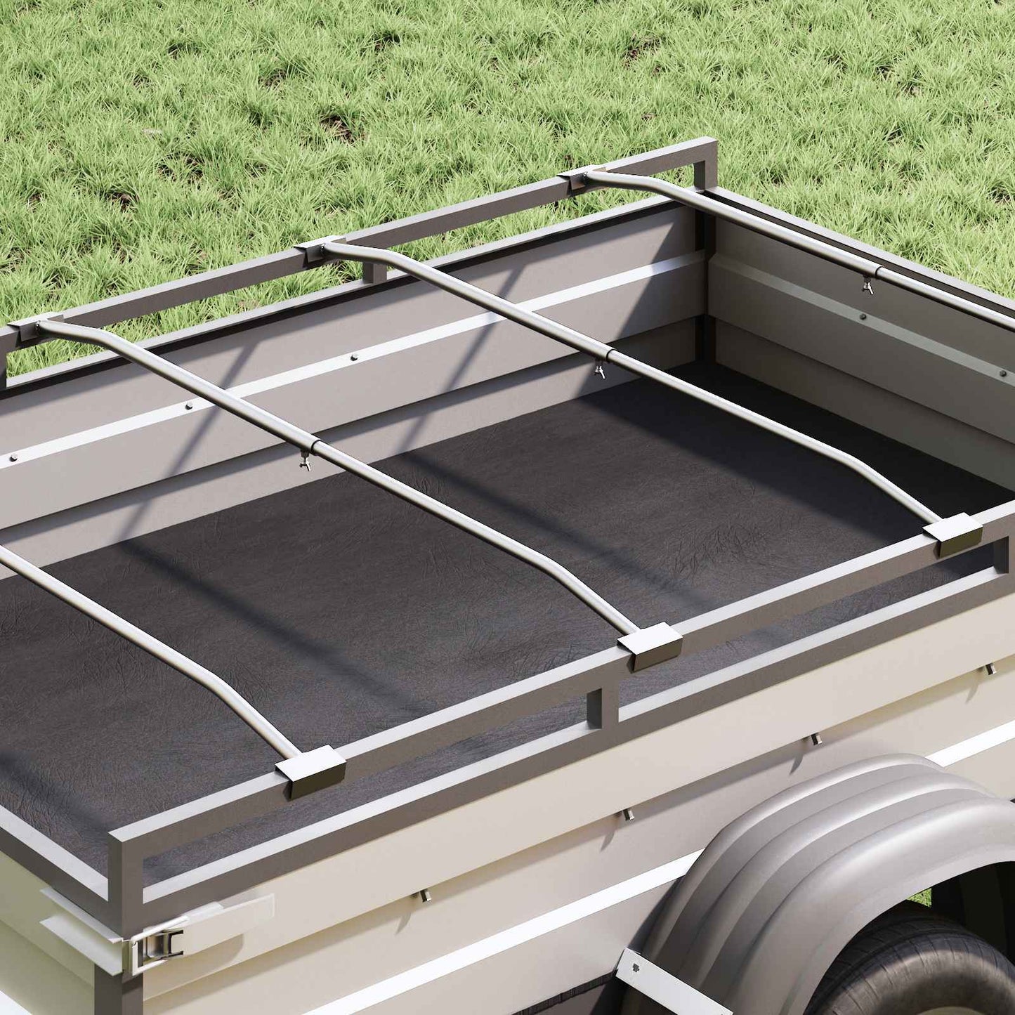 Tarpaulin Bracket for Trailers Silver 136-218 cm