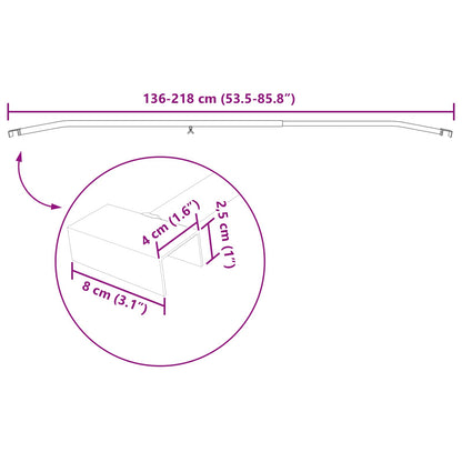 Tarpaulin Bracket for Trailers Silver 136-218 cm