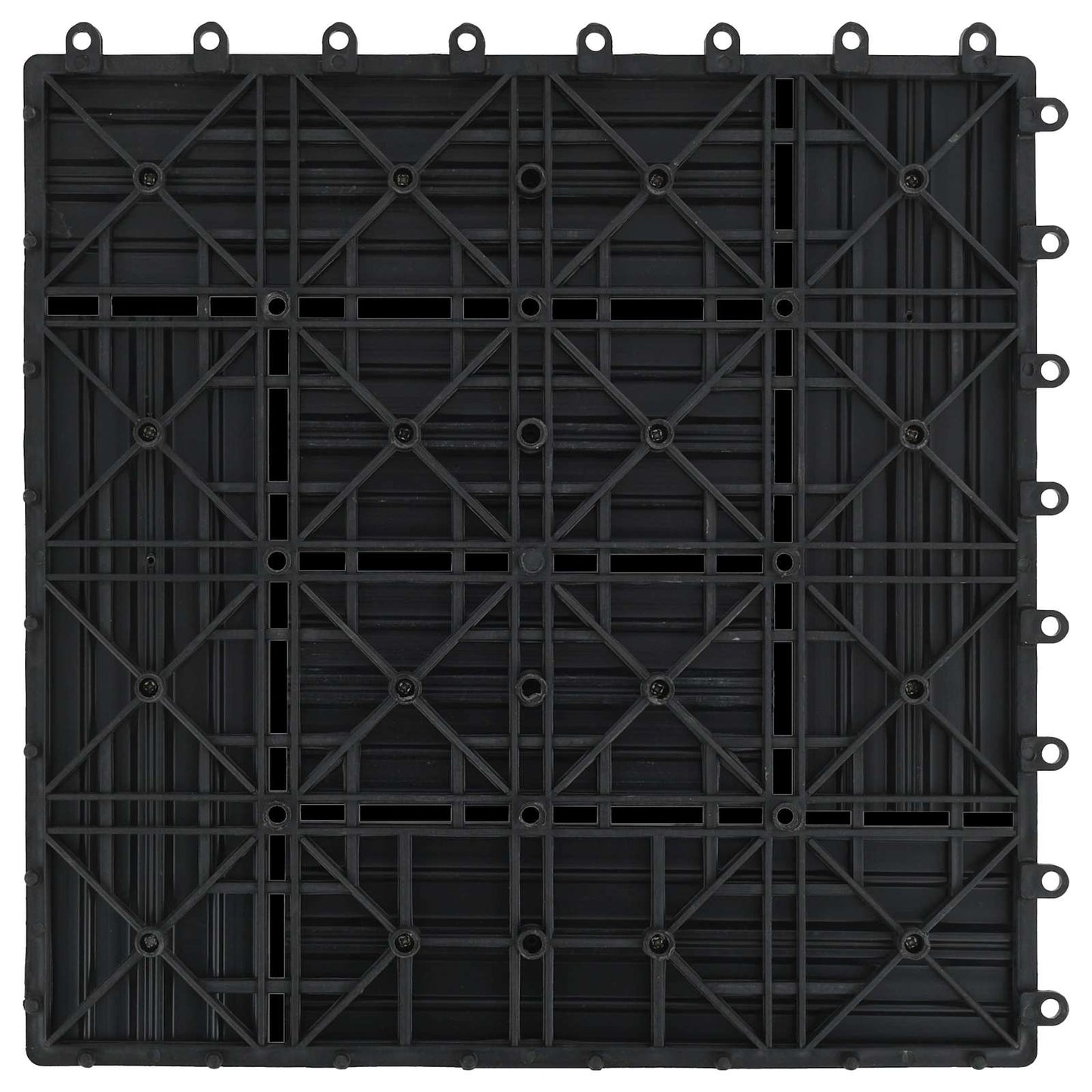 Decking Tile 22 pcs Black 30 x 30 cm WPC