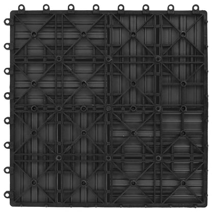 Decking Tile 22 pcs Grey 30 x 30 cm WPC