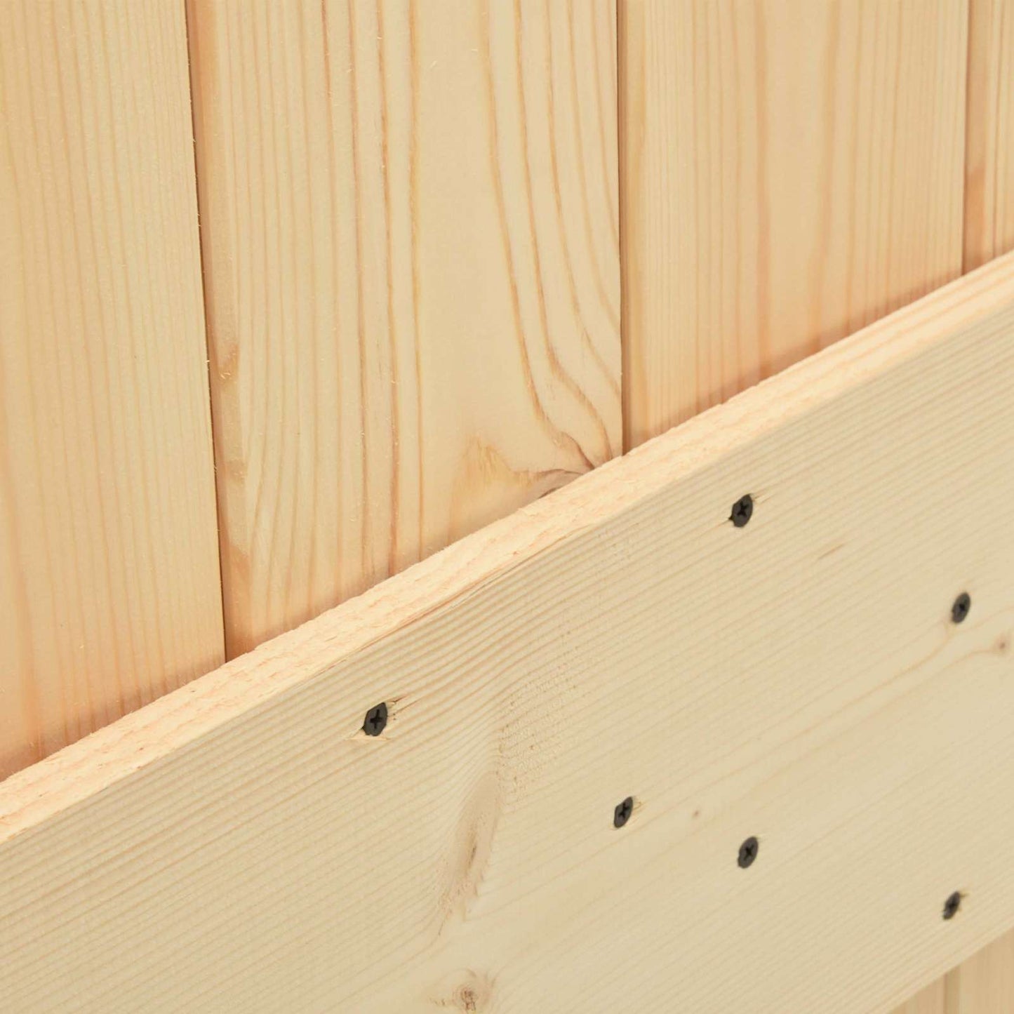 Sliding Door 90 x 210 cm Solid Pine Wood Natural and Black