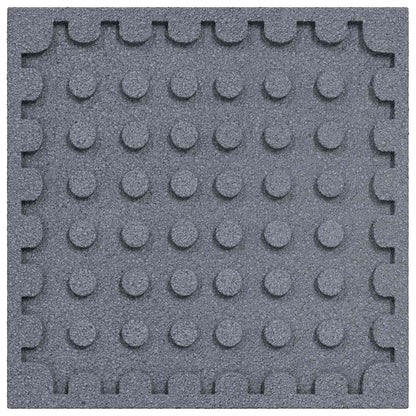 Fall Protection Tiles 12 pcs Grey 50 x 50 cm Rubber
