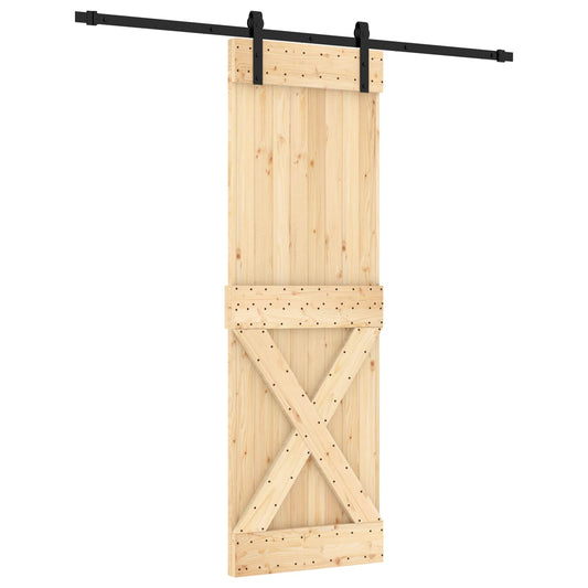 Sliding Door 70 x 210 cm Solid Pine Wood (Untreated)