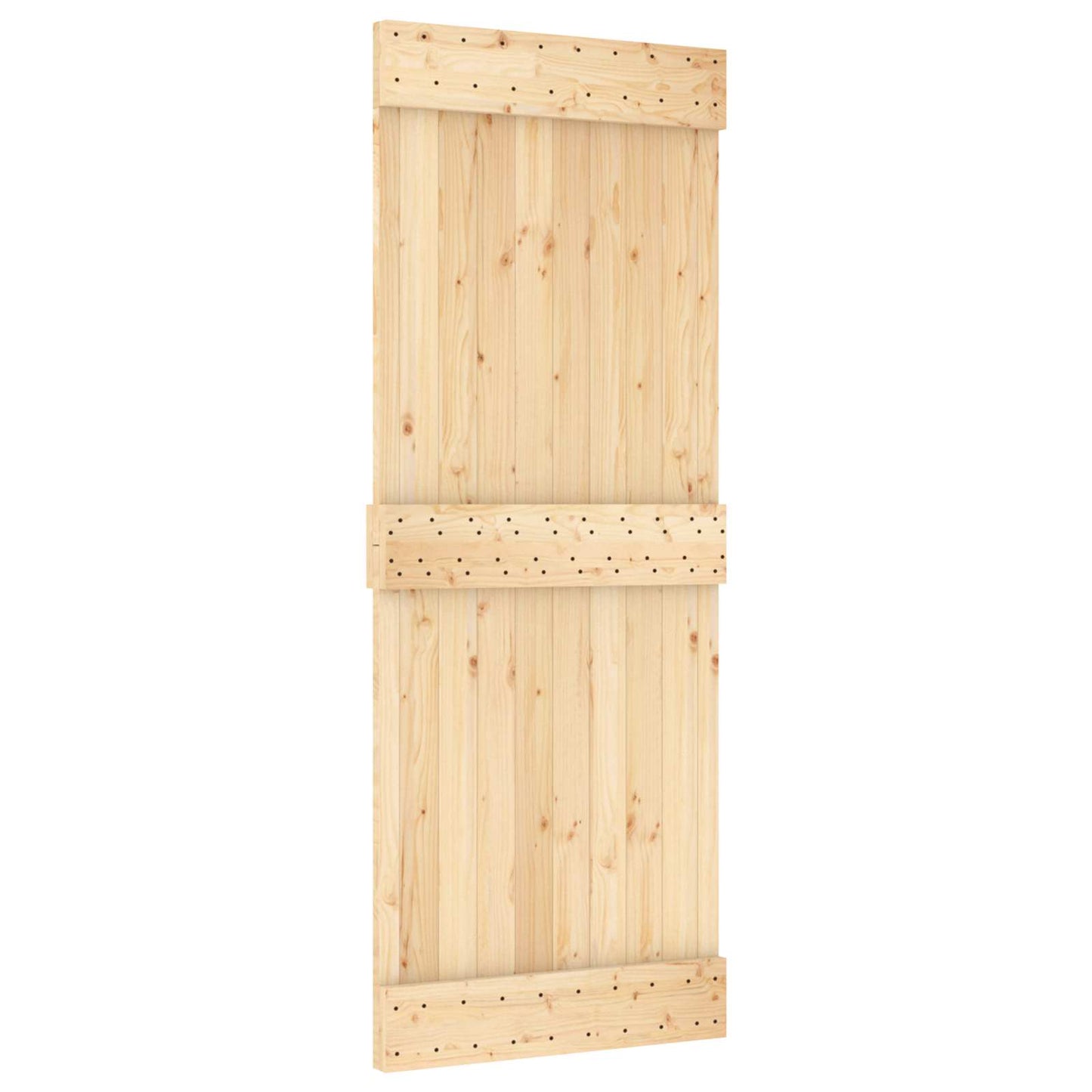 Sliding Door 80 x 210 cm Solid Pine Wood (Untreated)