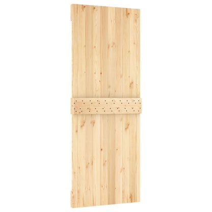 Sliding Door 80 x 210 cm Solid Pine Wood (Untreated)