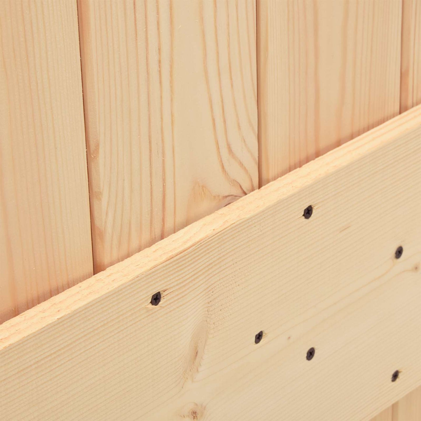 Sliding Door Natural and Black 70 x 210 cm Solid Pine Wood