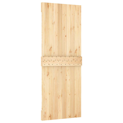 Sliding Door 80 x 210 cm Solid Pine Wood (Untreated)
