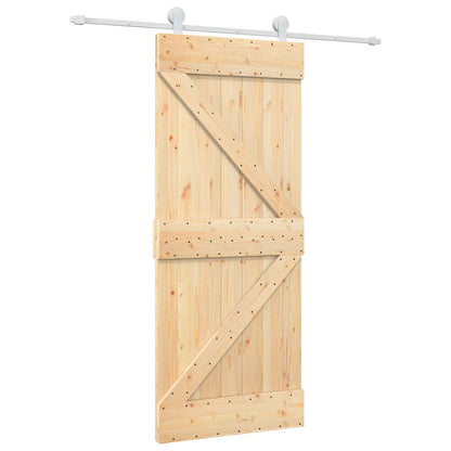 Sliding Door 85 x 210 cm Solid Pine Wood (Untreated)
