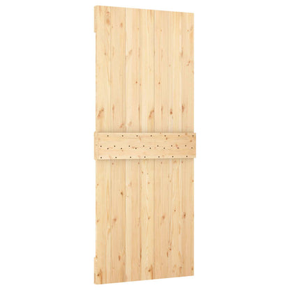 Sliding Door 85 x 210 cm Solid Pine Wood (Untreated)