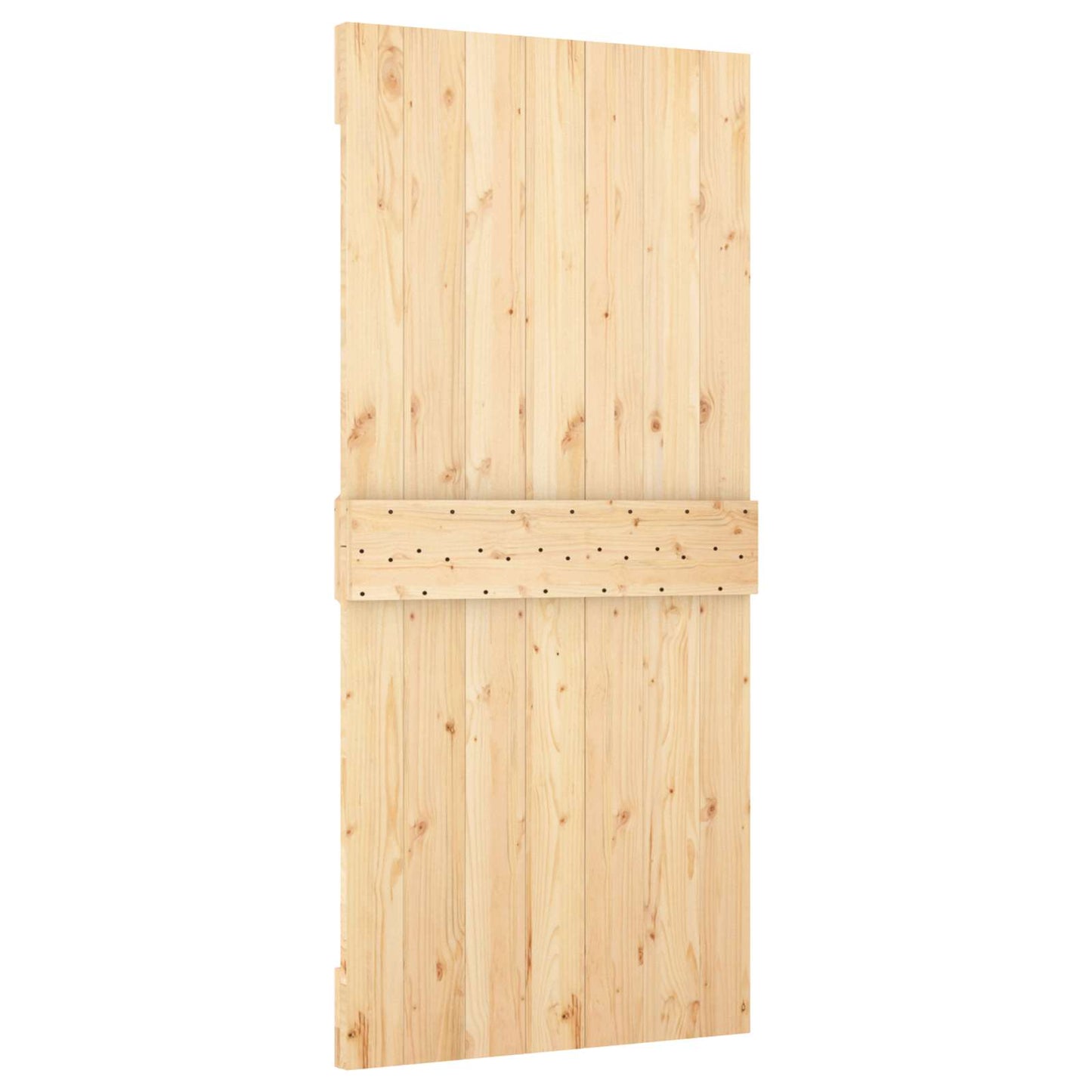 Sliding Door 95 x 210 cm Solid Pine Wood (Untreated)