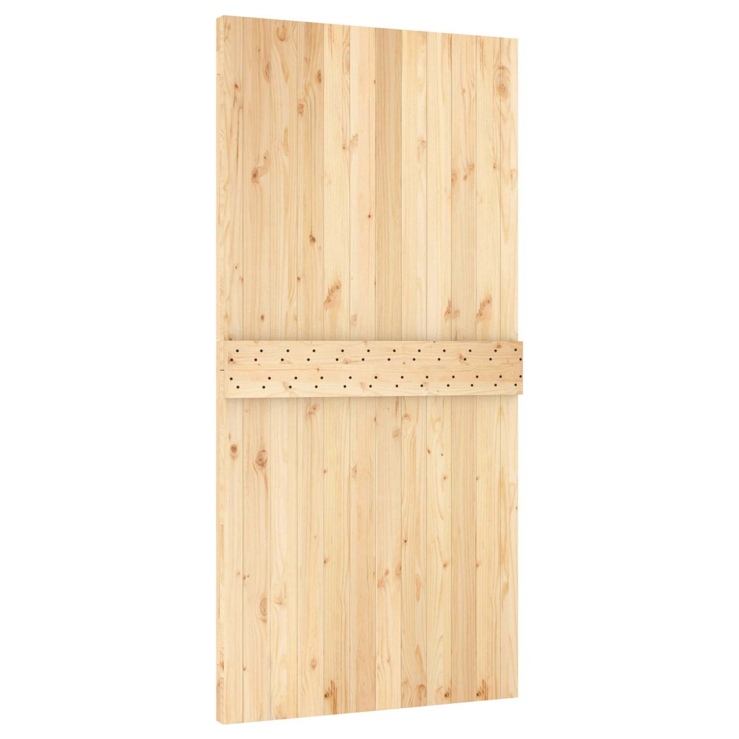 Sliding Door Natural and White Solid Pine Wood (Untreated)
