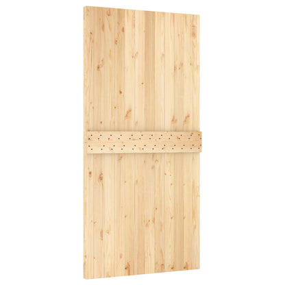 Sliding Door Natural and White Solid Pine Wood (Untreated)