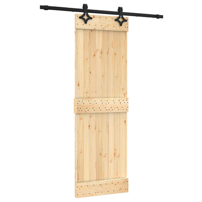 Sliding Door 70 x 210 cm Solid Pine Wood (Untreated)