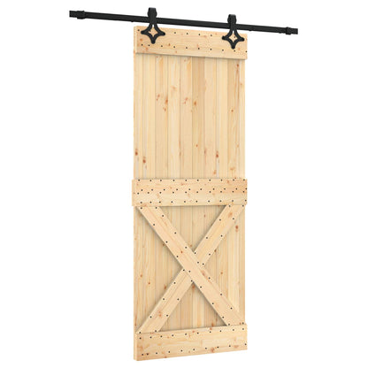 Sliding Door 80 x 210 cm Solid Pine Wood (Untreated)