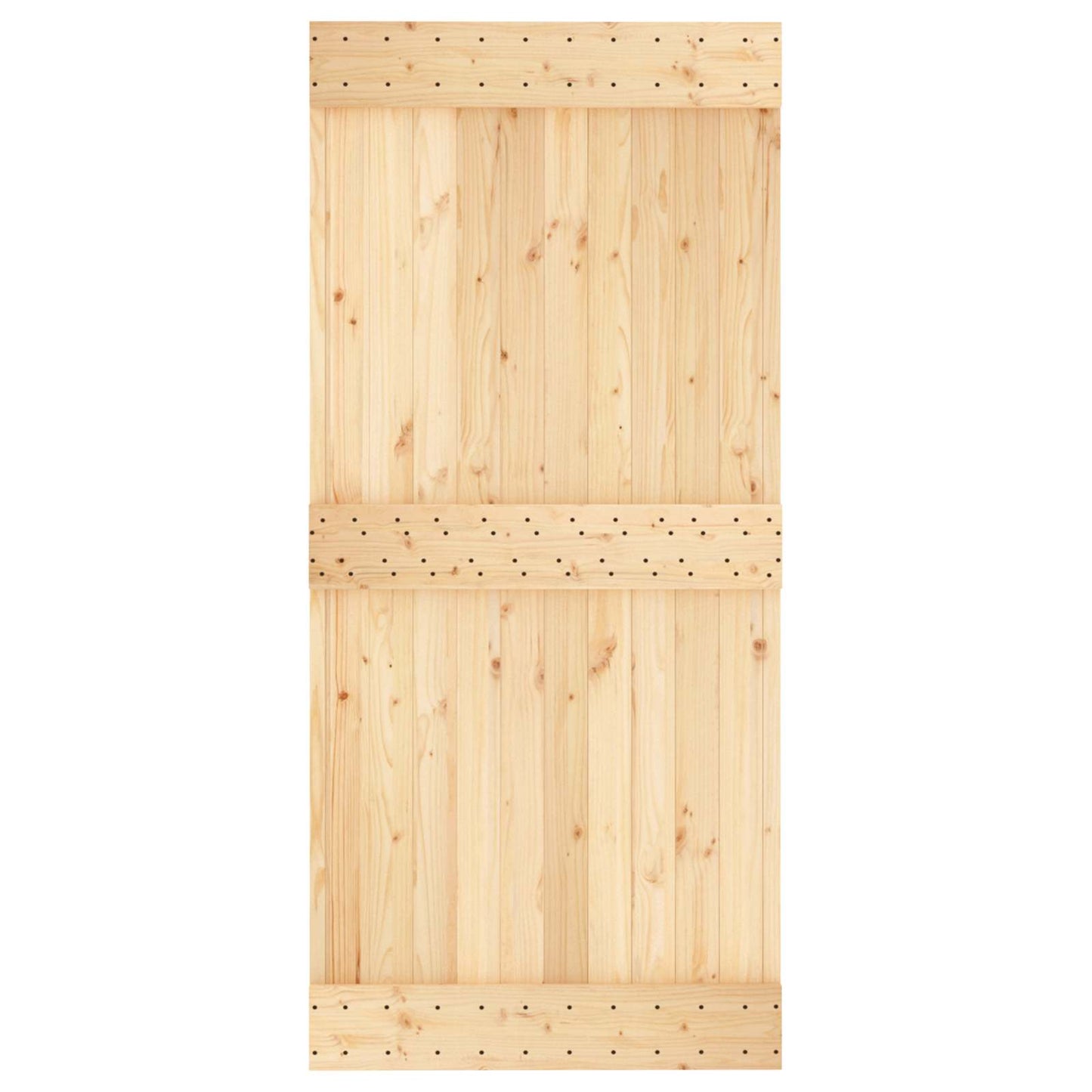 Sliding Door 95 x 210 cm Solid Pine Wood (Untreated)