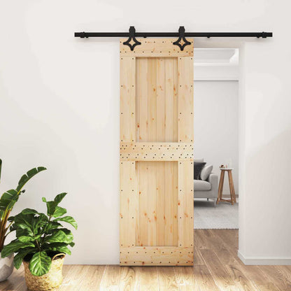 Sliding Door 70 x 210 cm Solid Pine Wood (Untreated)