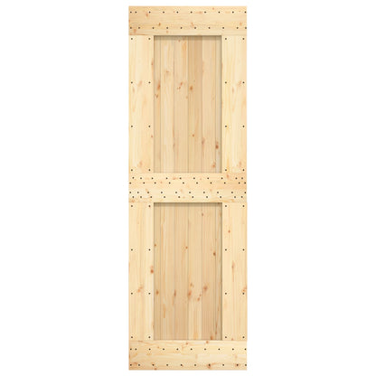 Sliding Door 70 x 210 cm Solid Pine Wood (Untreated)