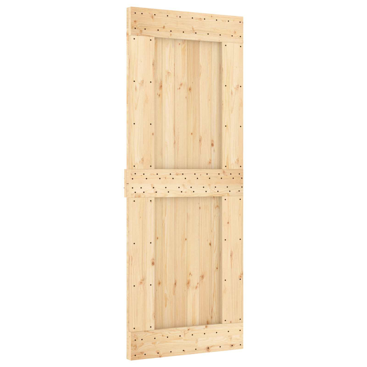 Sliding Door 80 x 210 cm Solid Pine Wood (Untreated)