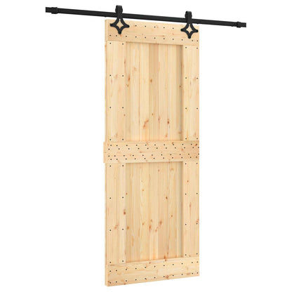 Sliding Door 85 x 210 cm Solid Pine Wood (Untreated)
