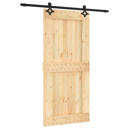 Sliding Door 95 x 210 cm Solid Pine Wood (Untreated)