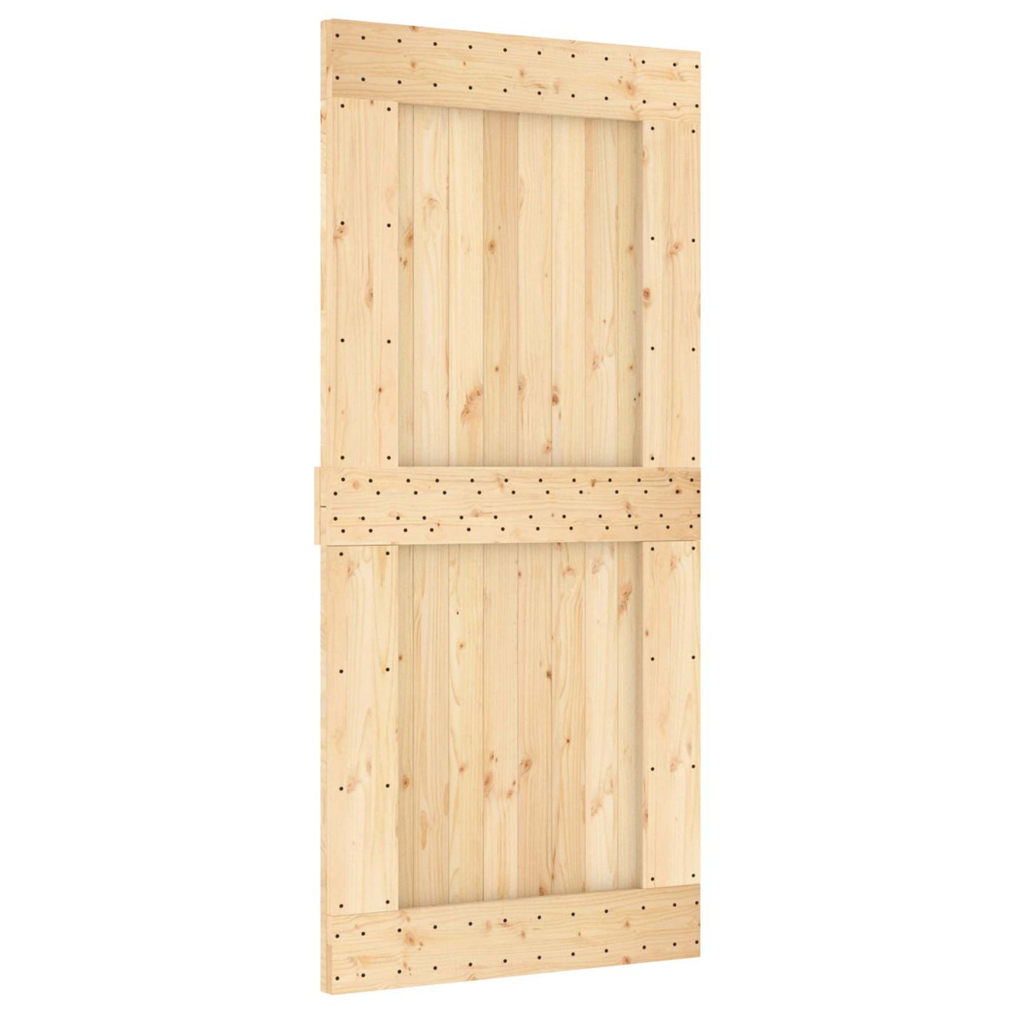 Sliding Door 95 x 210 cm Solid Pine Wood (Untreated)