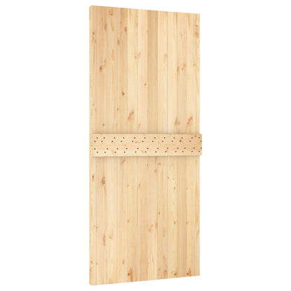 Sliding Door 95 x 210 cm Solid Pine Wood (Untreated)
